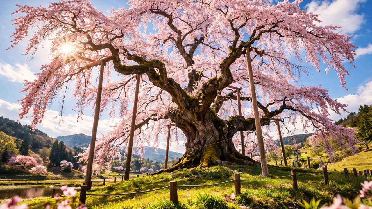 国指定天然記念物の臥龍桜