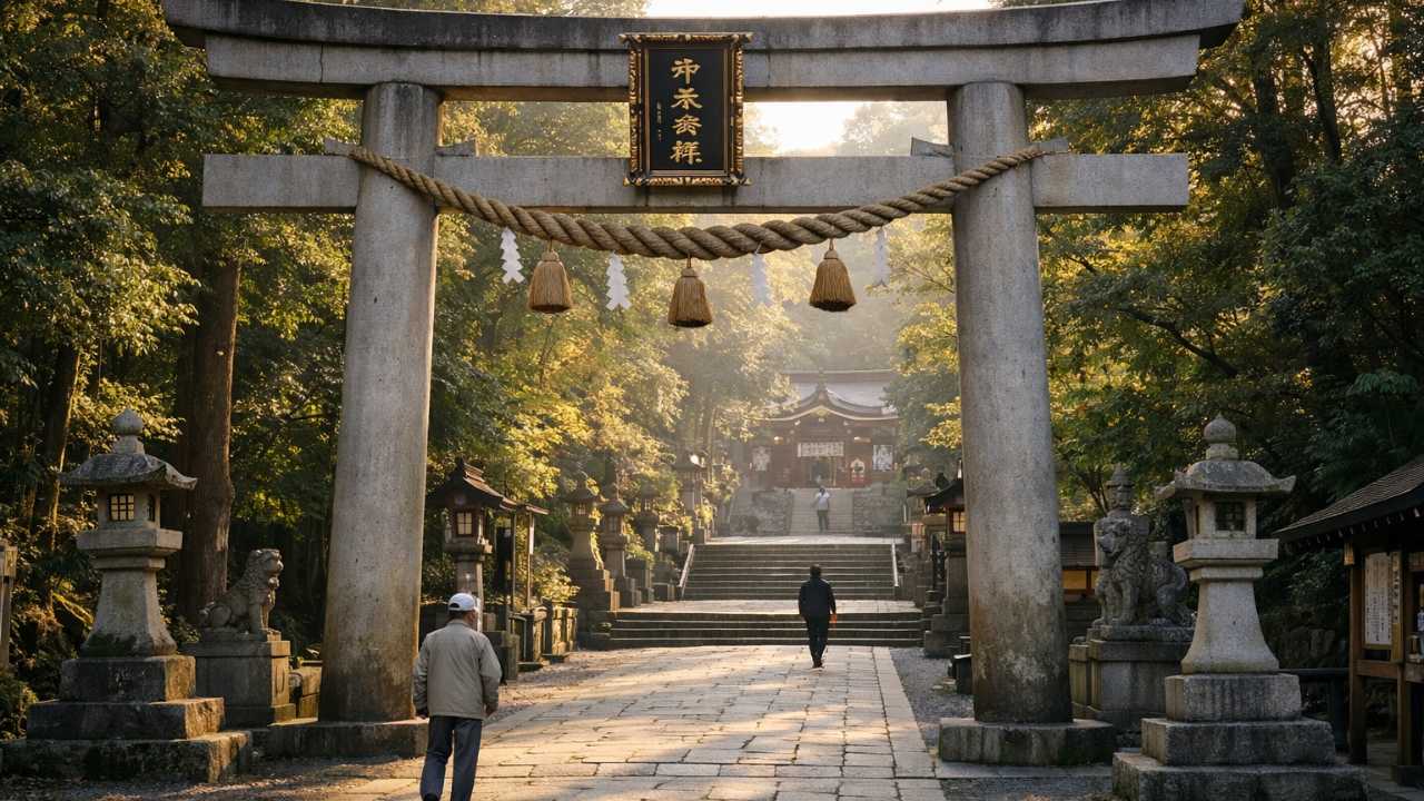 伊奈波神社の鳥居と参道