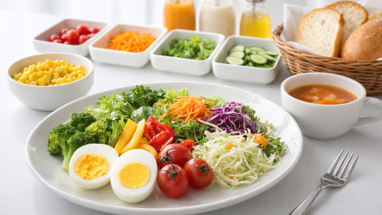 野菜たっぷりのサラダバー風モーニング