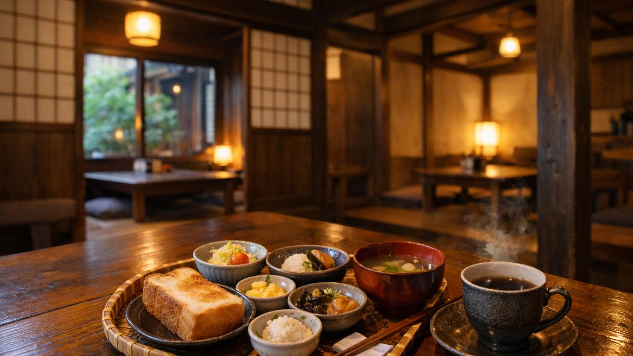 恵那の古民家カフェの店内