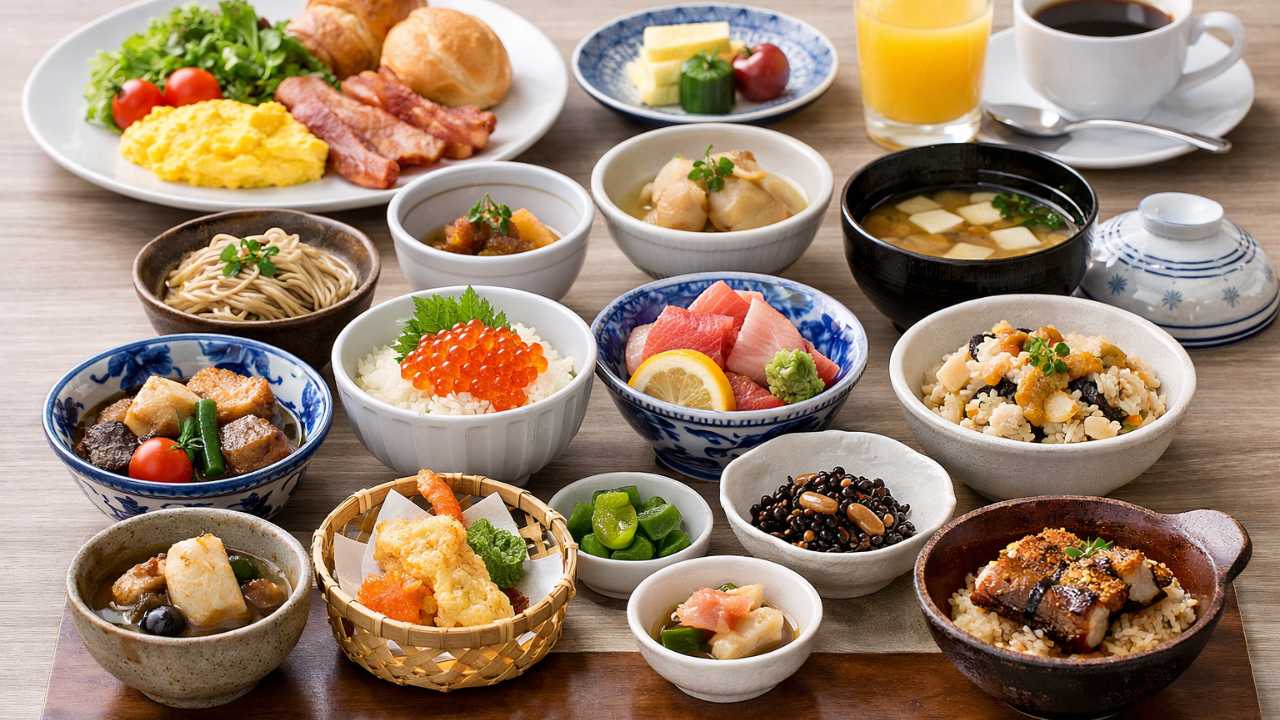 和洋ビュッフェの盛り付け例