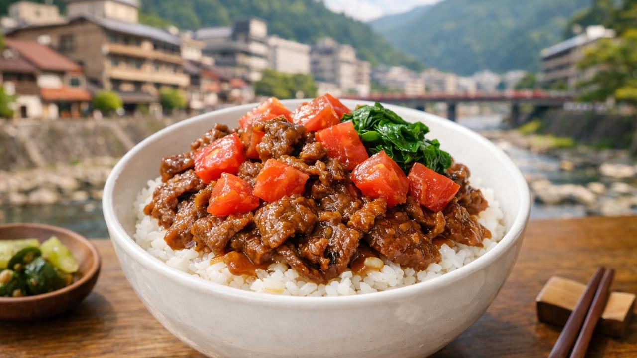 岐阜県下呂温泉のご当地B級グルメ「トマト丼」