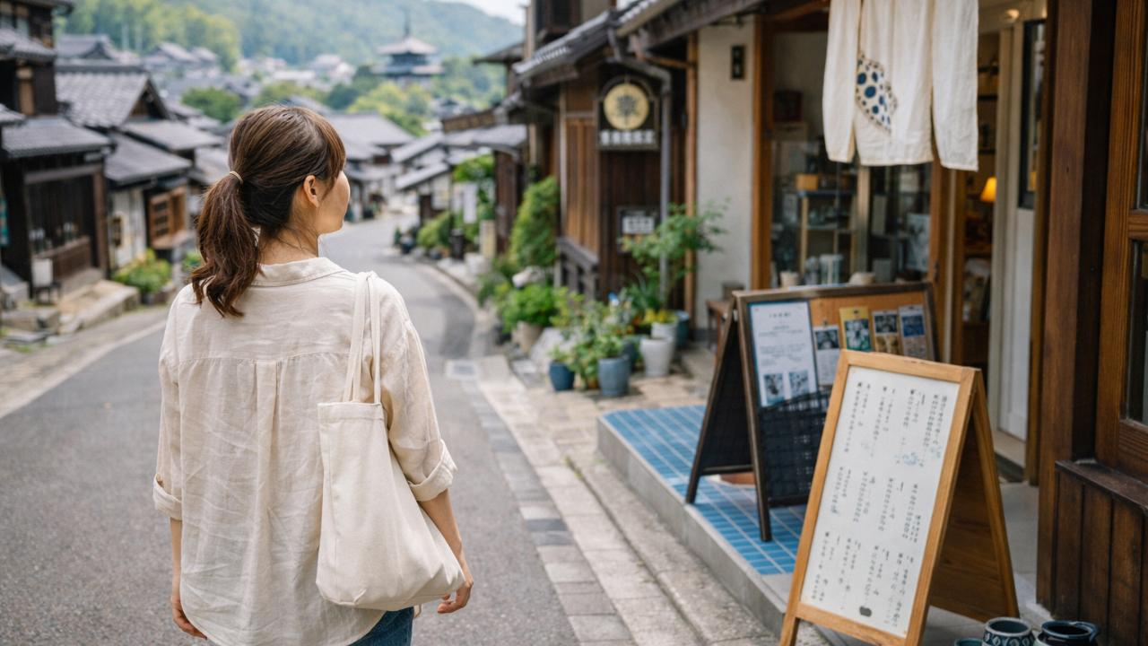 多治見で穴場ランチを探しながら町歩きを楽しむイメージ