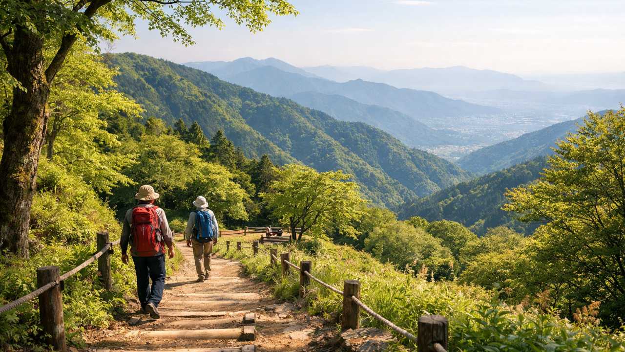 岐阜県の養老山を舞台にした登山初心者向けブログ記事のアイキャッチ