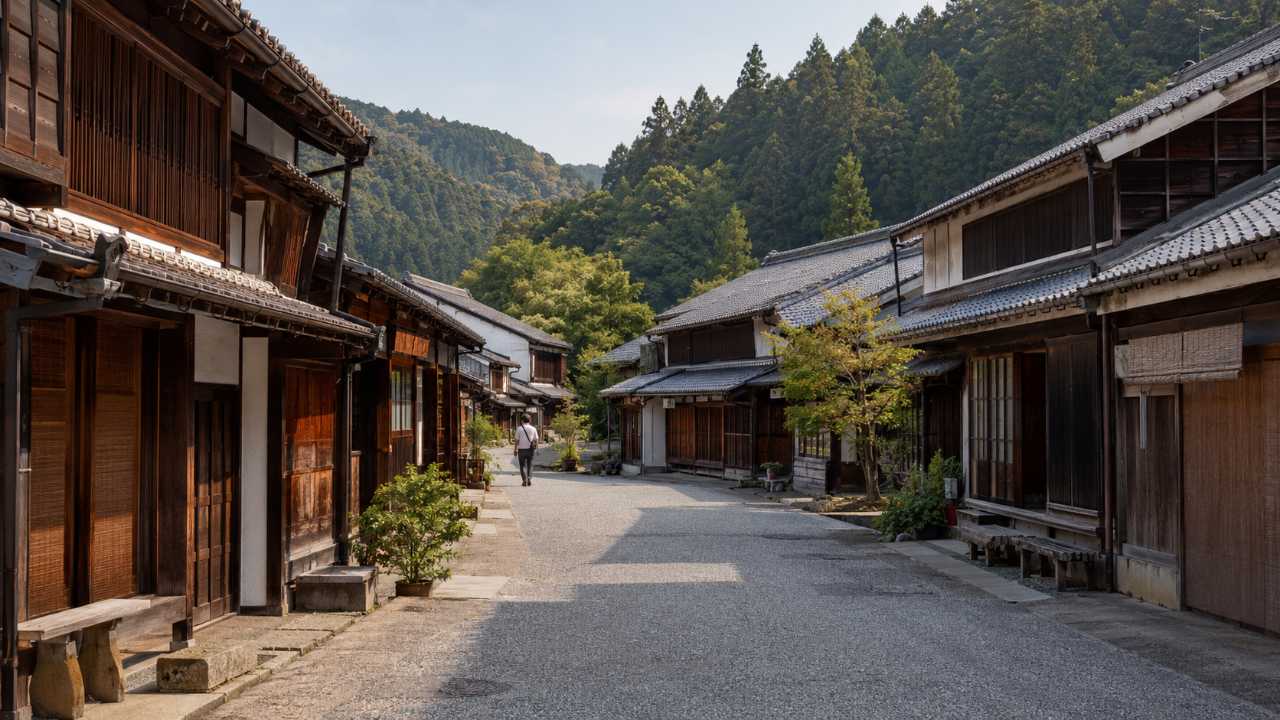 。岐阜県瑞浪市の中山道宿場町「大湫宿」をイメージしたブログ用アイキャッチ