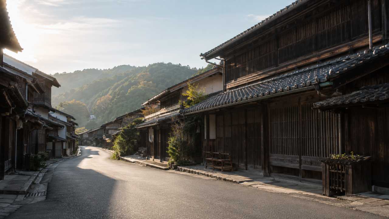岐阜県恵那市の中山道大井宿をイメージしたブログ用アイキャッチ